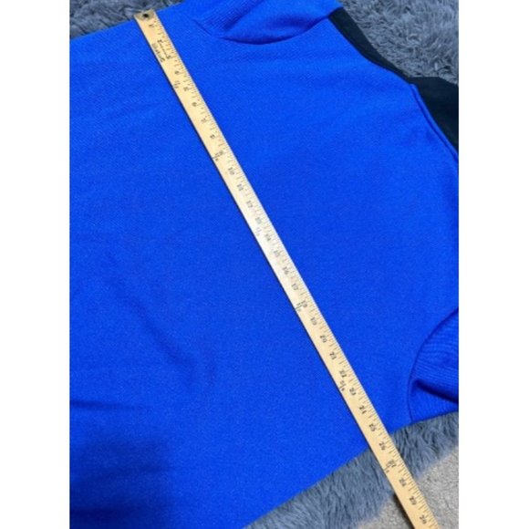 2XL XXL Under Armour Men's Electric Blue/Black 1/4 Zip Storm Sweater Golf Top - Picture 5 of 5